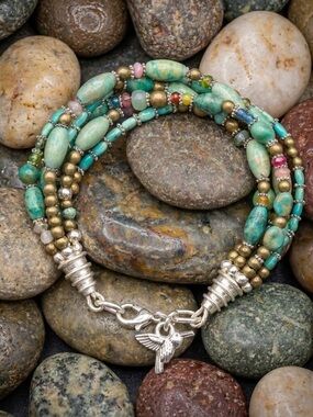 Tourmaline & Turquoise Multi-Strand Bracelet